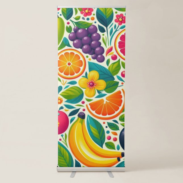 Colorful fruits  retractable banner (Front)