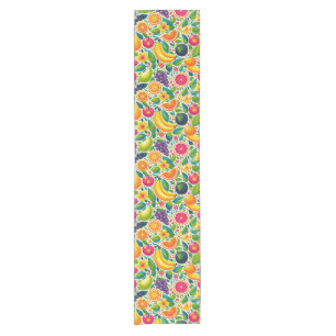 Colorful fruits  short table runner