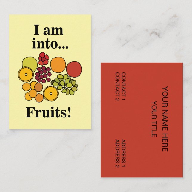 Colorful Fruits Summer Business Card (Front/Back)