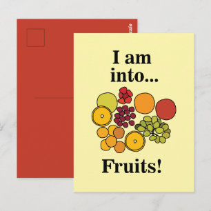 Colorful Fruits Summer Postcard