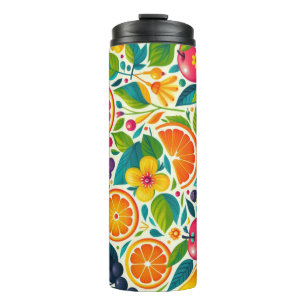 Colorful fruits  thermal tumbler