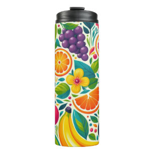 Colorful fruits  thermal tumbler