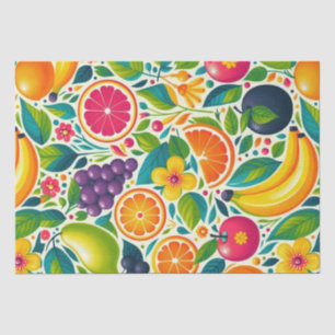 Colorful fruits  tissue paper
