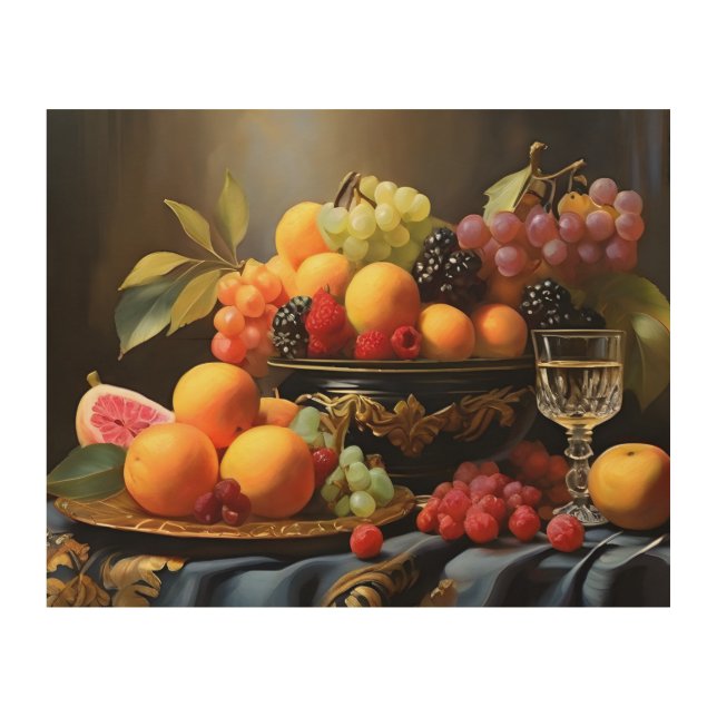 colorful fruits-Wood Wall Art (Front)