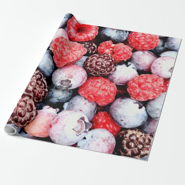 Colorful Fruits Wrapping Paper (Unrolled)