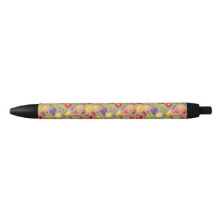 Colorful Fruity Pattern Pen (Brown Base)