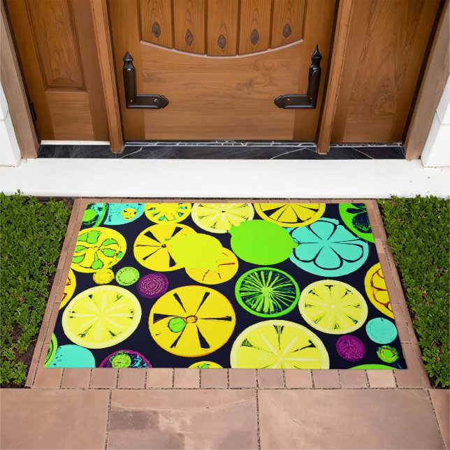 Colorful Fruity Vibrance Pattern Doormat (Outdoor)