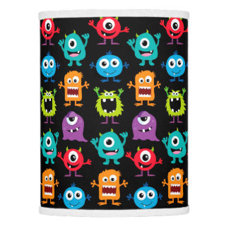 Colorful Fun Abstract Pattern Kids Monsters Lamp Shade