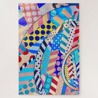 Colorful Fun Abstract Shapes Adult Jigsaw Puzzle