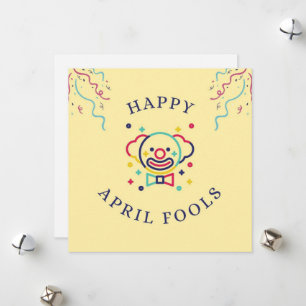 Colorful Fun April Fools Day Holiday Card