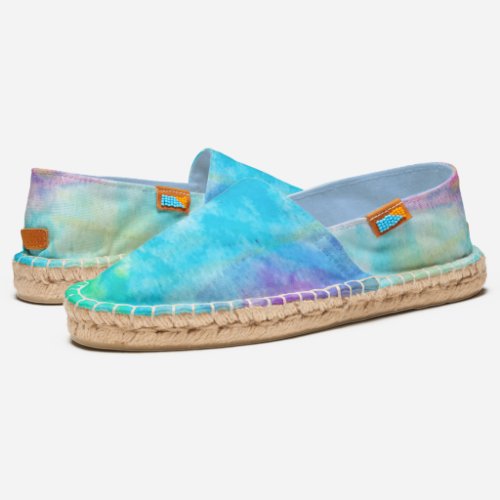 Colorful Fun Blue Purple Green Cool Abstract Art Espadrilles