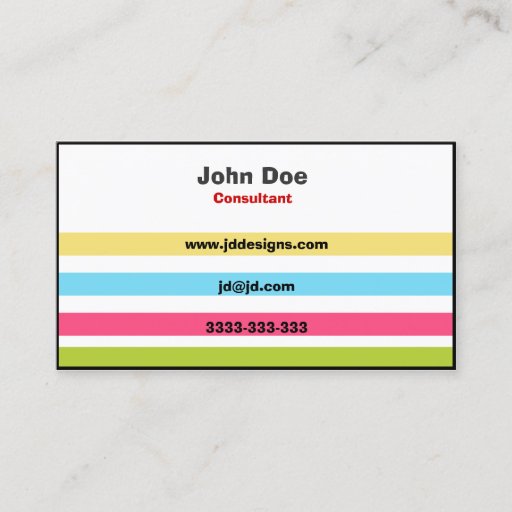 Customizable Elegant  Color  businesscards Business Card