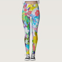 Colorful Fun by Lydia's Art Sangria Leggings