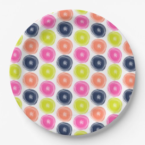 Colorful Fun Circles Paper Plates