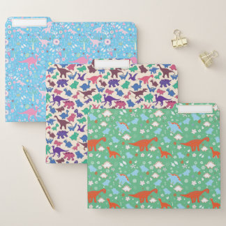 Colorful Fun Dinosaurs File Folder
