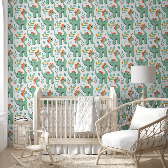 Colorful Fun Dinosaurs Wallpaper (Kids)