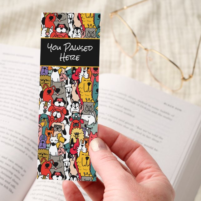 Colorful Fun Dogs Reading Bookmark (Hand)