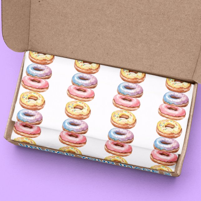 Colorful Fun Donut Pattern Tissue Paper (Creator Uploaded)