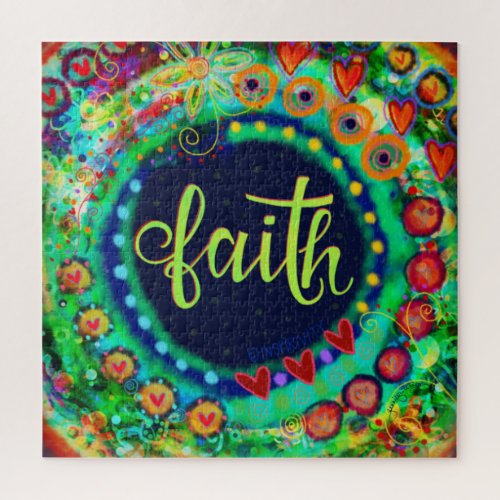 Colorful Fun Faith Inspirivity Jigsaw Puzzle