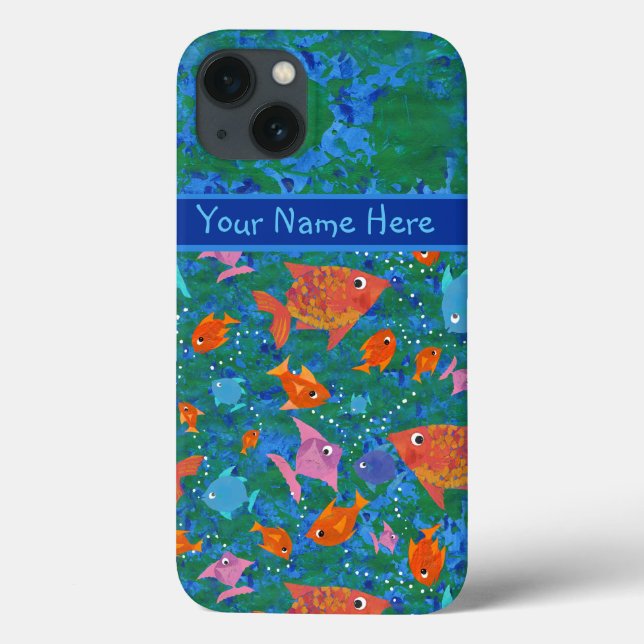 Colorful Fun Fish in the Sea Custom iPad Case (Back)