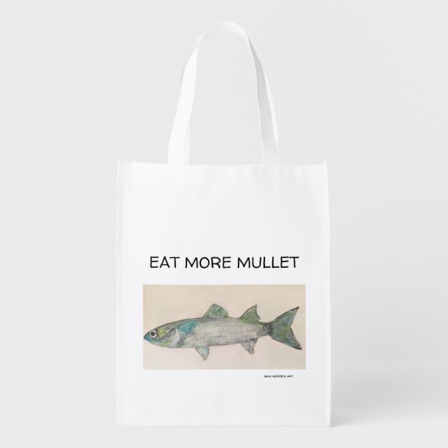 Colorful Fun Fish Tote Bag from Original Art (Front)