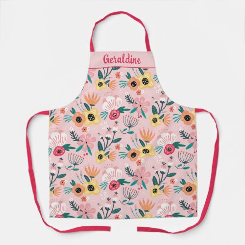 Colorful Fun Flowers Apron