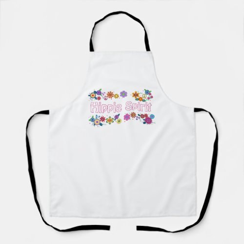 Colorful Fun Flowers Hippie Spirit Apron
