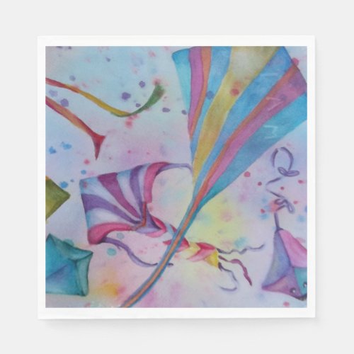 COLORFUL FUN FLYING KITES PARTY NAPKINS