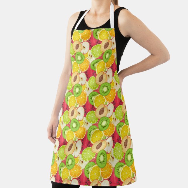 Colorful Fun Fruit Pattern Apron (Insitu)