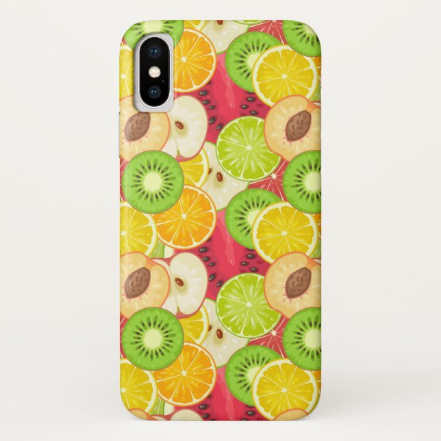 Colorful Fun Fruit Pattern Case-Mate iPhone Case (Back)
