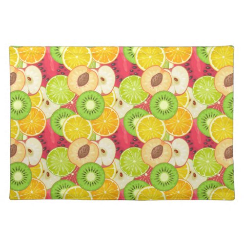 Colorful Fun Fruit Pattern Cloth Placemat