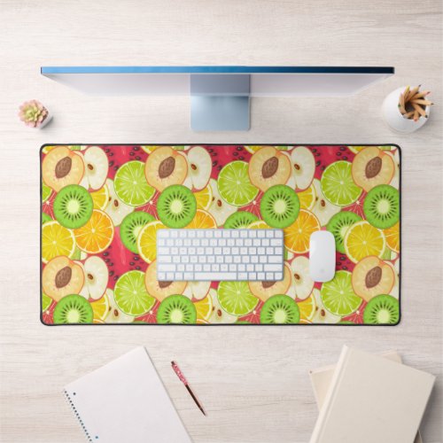 Colorful Fun Fruit Pattern Desk Mat