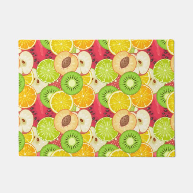 Colorful Fun Fruit Pattern Doormat (Front)