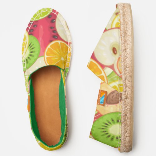 Colorful Fun Fruit Pattern Espadrilles