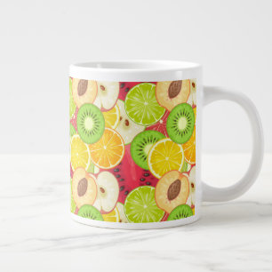 Colorful Fun Fruit Pattern Giant Coffee Mug