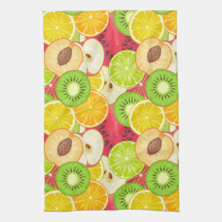 Colorful Fun Fruit Pattern Kitchen Towel