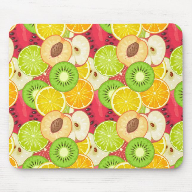 Colorful Fun Fruit Pattern Mouse Pad (Front)