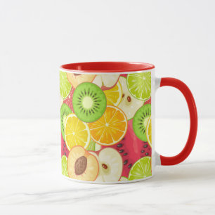 Colorful Fun Fruit Pattern Mug