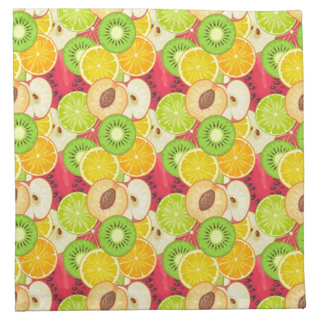 Colorful Fun Fruit Pattern Napkin (Front)