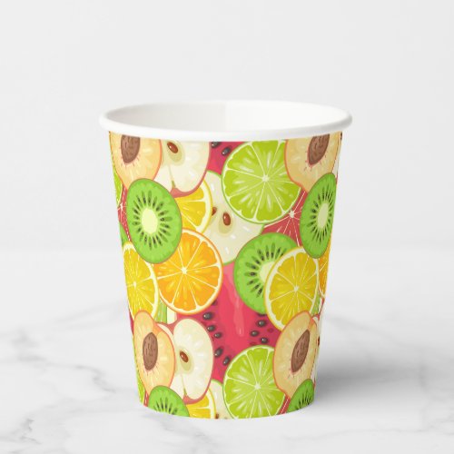 Colorful Fun Fruit Pattern Paper Cups