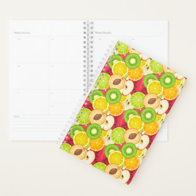 Colorful Fun Fruit Pattern Planner (Display)
