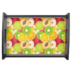 Colorful Fun Fruit Pattern Serving Tray