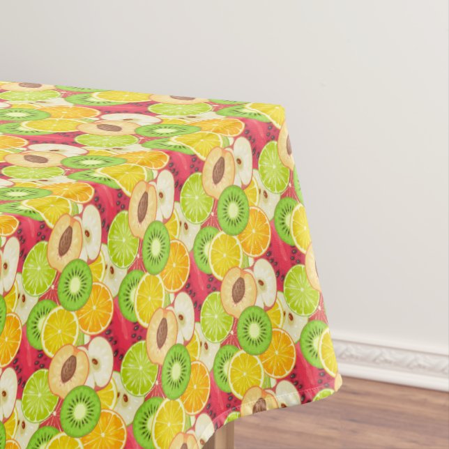 Colorful Fun Fruit Pattern Tablecloth (In Situ)
