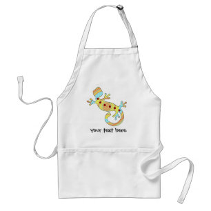 Colorful Fun Gecko Lizard Adult Apron