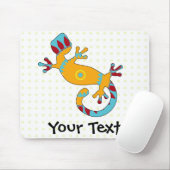 Colorful Fun Gecko Lizard Mouse Pad (With Mouse)