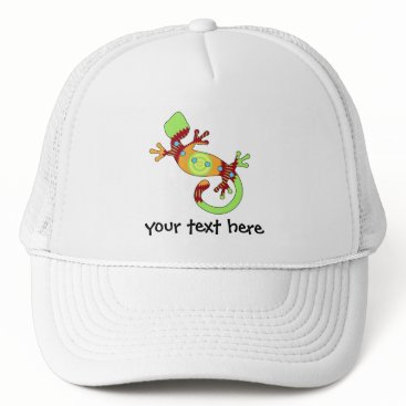 Colorful Fun Gecko Lizard Trucker Hat
