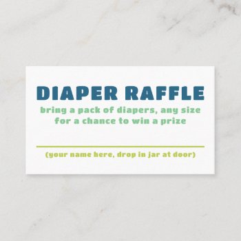Colorful Fun Gender Neutral Baby Diaper Raffle Bus Business Card by 2BirdStone at Zazzle