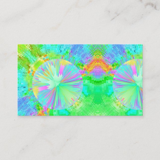 Colorful Fun Kids Paint Splatter Business Card (Front)