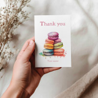 Colorful fun macaroon watercolor bridal shower