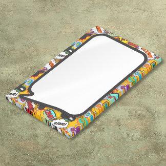 Colorful Fun Modern Comic Book Speech Bubble Post-it Notes